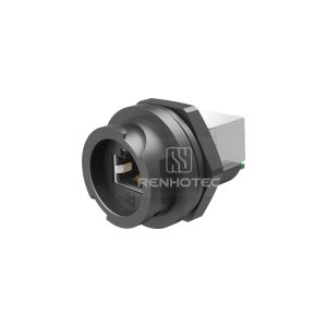 RJ45 Front Fastened Quick Lock Receptacle with Dual Port