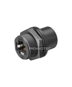 RJ45 Rear Fastened Quick Lock Receptacle with Dual Port