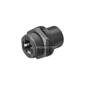 RJ45 Rear Fastened Quick Lock Receptacle with Dual Port