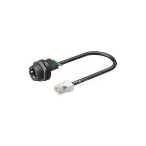 RJ45 Rear Fastened Receptacle with Modular Plug