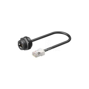 Glue Filling RJ45 Rear Fastened Receptacle with Modular Plug