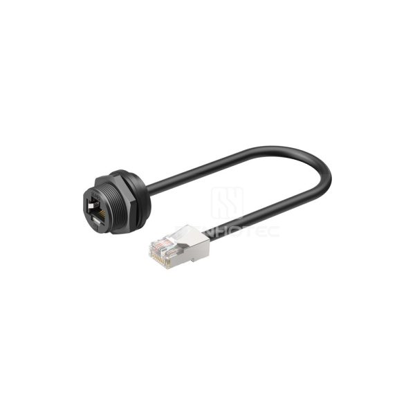 Glue Filling RJ45 Rear Fastened Receptacle with Modular Plug