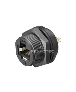 RJ45 Rear Fastened PCB Mount Receptacle
