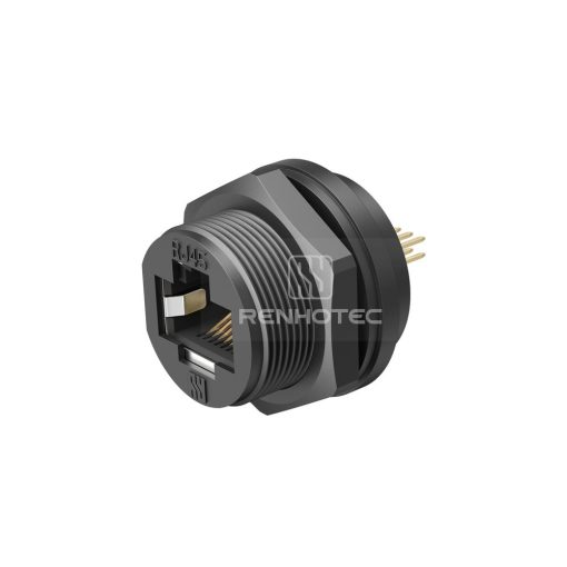 RJ45 Rear Fastened PCB Mount Receptacle