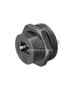 RJ45 Rear Fastened PCB Mount Receptacle