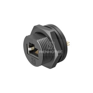 RJ45 Rear Fastened PCB Mount Receptacle
