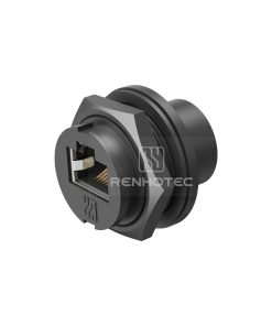 RJ45 Rear Fastened Quick Lock Receptacle with Dual Port