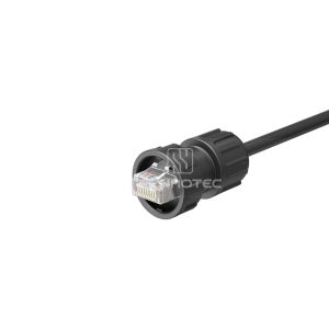 RJ45 Straight Male Quick Lock Overmolded Plug with Cable