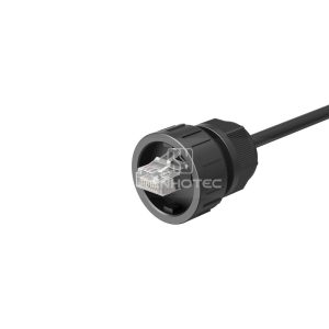 RJ45 Straight Male Quick Lock Overmolded Plug with Cable