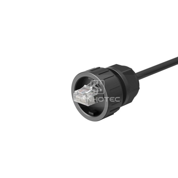 RJ45 Straight Male Quick Lock Overmolded Plug with Cable