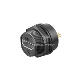 HDMI Female Back Mount PCB Receptacle