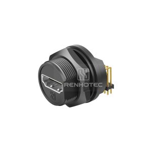 HDMI Female Front Mount 90 Degree PCB Receptacle
