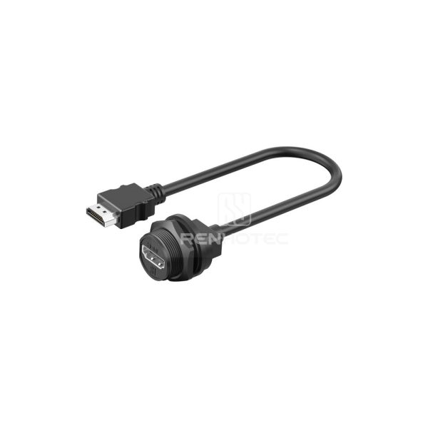 HDMI Female to Male Overmolded with Cable