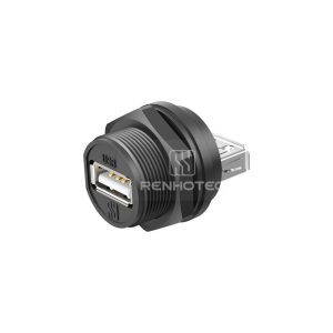 USB2.0 Female to Female Back Mount Receptacle