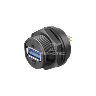 USB3.0 Female Back Mount PCB Receptacle