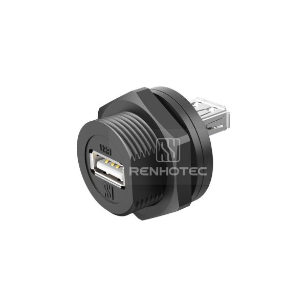 USB2.0 Female to Female Back Mount Receptacle