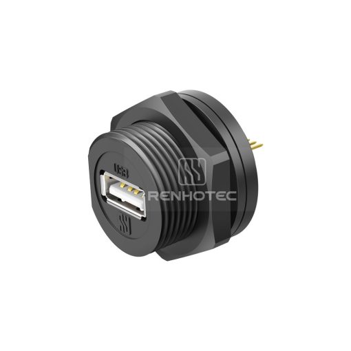 USB2.0 Female Back Mount PCB Receptacle