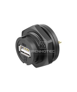 USB2.0 Female Back Mount Quick Lock PCB Receptacle