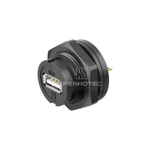 USB2.0 Female Back Mount Quick Lock PCB Receptacle