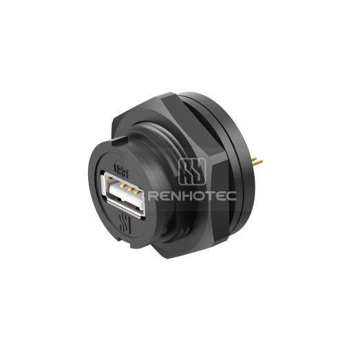 USB2.0 Female Back Mount Quick Lock PCB Receptacle