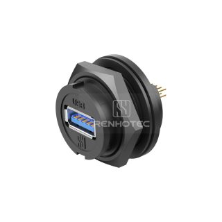 1"-20UNS USB3.0 Rear Fastened Quick Lock Receptacle