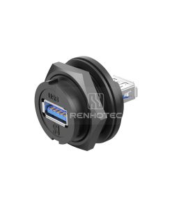 13/16"-28UNS USB3.0 Female to Female Back Mount Receptacle