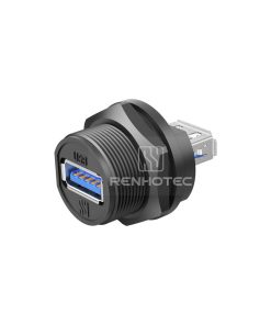 13/16"-28UNS USB3.0 Female to Female Back Mount Receptacle