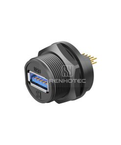 13/16"-28UNS USB3.0 Female Back Mount Receptacle