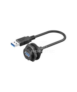 13/16"-28UNS USB3.0 Threadeded Female to Male Cable
