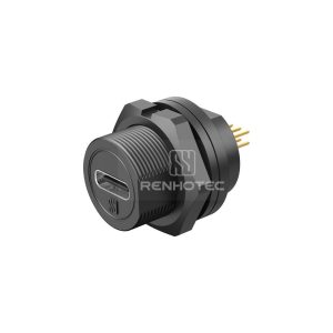 5/8"-27UNS Type C Back Mount PCB Female Receptacle