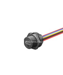 5/8"-27UNS Type C Back Mount PCB Female Receptacle with Wires