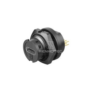 Type C Back Mount 90 Degree PCB Female Receptacle