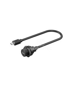 Threadeded Micro USB Female to Micro USB Male Overmolded Cable