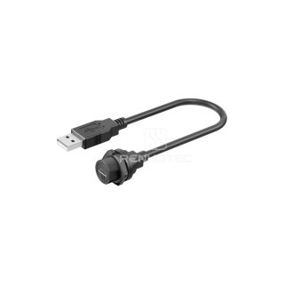 Threadeded Micro USB Female to USB2.0 Male Overmolded Cable