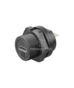 Micro USB Female Back Mount PCB Receptacle