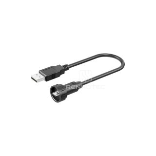 Bayonet Connection Micro USB Male to USB2.0 Male Overmolded Cable