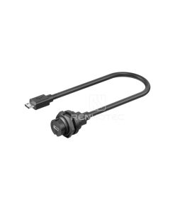 Micro USB Back Mount Bayonet Connection Female to Male Overmolded Cable