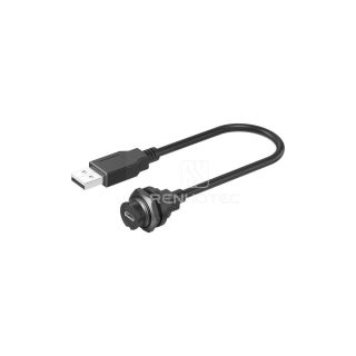 Bayonet Connection Micro USB Female to USB2.0 Male Overmolded Cable