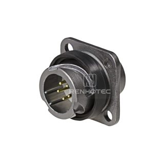 FQ14 Series 5-Pin Square Flange Male Socket
