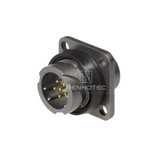 FQ14 Series 6-Pin Square Flange Male Socket
