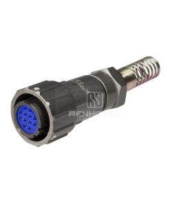 FQ18 Series 12-Pin Straight Wire Spring Female Plug