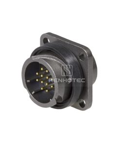 FQ18 Series 12-Pin Square Flange Male Socket