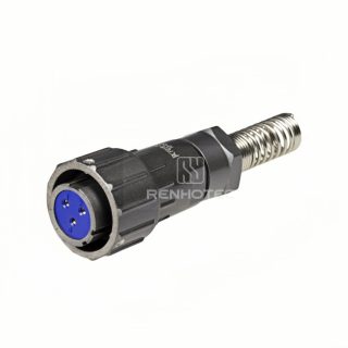 FQ18 Series 3-Pin Straight Wire Spring Female Plug