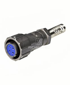 FQ18 Series 4-Pin Straight Wire Spring Female Plug