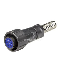 FQ18 Series 7-Pin Straight Wire Spring Female Plug