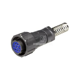 FQ18 Series 7-Pin Straight Wire Spring Female Plug