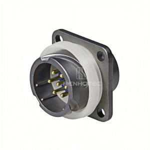 FQ18 Series 7-Pin Square Flange Male Socket