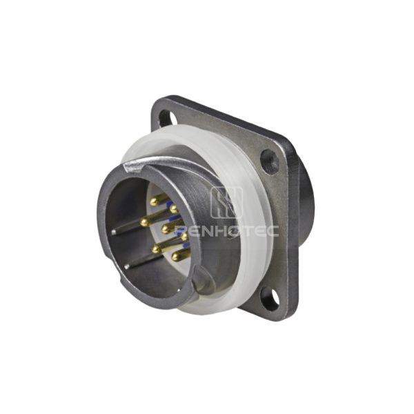 FQ18 Series 7-Pin Square Flange Male Socket