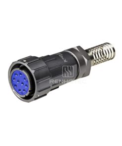 FQ24 Series 10-Pin Straight Wire Spring Female Plug