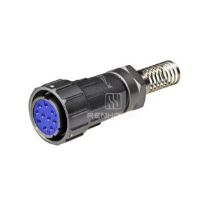 FQ24 Series 10-Pin Straight Wire Spring Female Plug